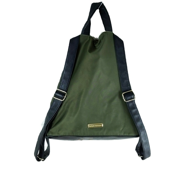 **SOLD**Steve Madden Olive Green Gold Zip Backpack - Picture 8 of 9
